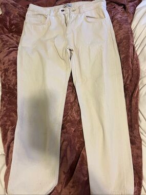Cream Straight-Leg Women's Pants - Classic Everyday Style